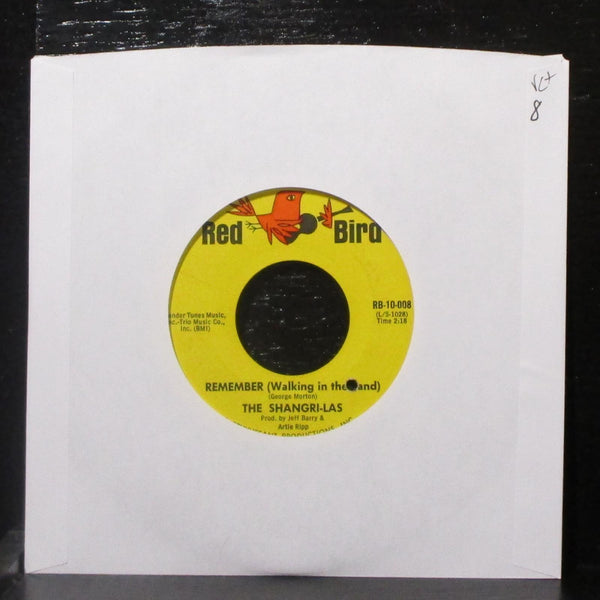 The Shangri-Las - Remember / It's Easier To Cry 7" VG+ Vinyl 45 Red Bird 1964 - Shuga Records