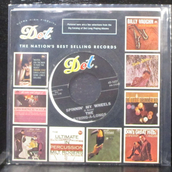 The String-A-Longs - My Blue Heaven / Spinnin' My Wheels 7" VG+ Vinyl 45 Dot - Shuga Records