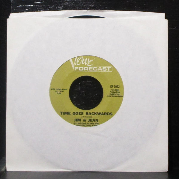Jim & Jean - People World / Time Goes Backwards 7" VG+ Vinyl 45 Verve KF-5073 - Shuga Records