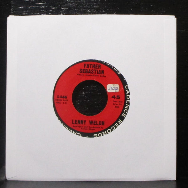 Lenny Welch - Father Sebastian / If You See My Love 7" VG+ Vinyl 45 Cadence 1446 - Shuga Records
