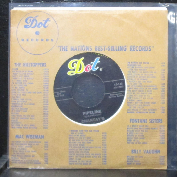 Chantay's - Pipeline / Move It 7" Mint- Vinyl 45 Dot 45-145 USA 1966 - Shuga Records
