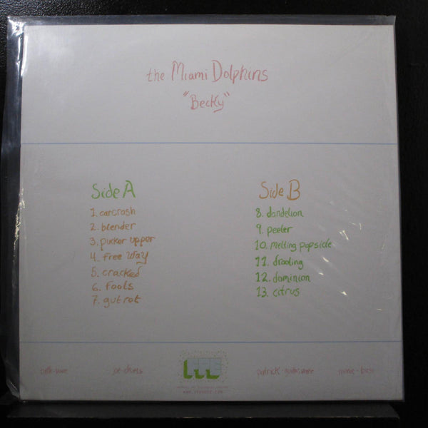 The Miami Dolphins - Becky LP New FPE007 Vinyl Record w/Mp3 & Insert - Shuga Records
