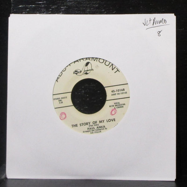 Paul Anka - The Story Of My Love / Don't Say You're Sorry 7" VG+ Promo Vinyl 45 - Shuga Records
