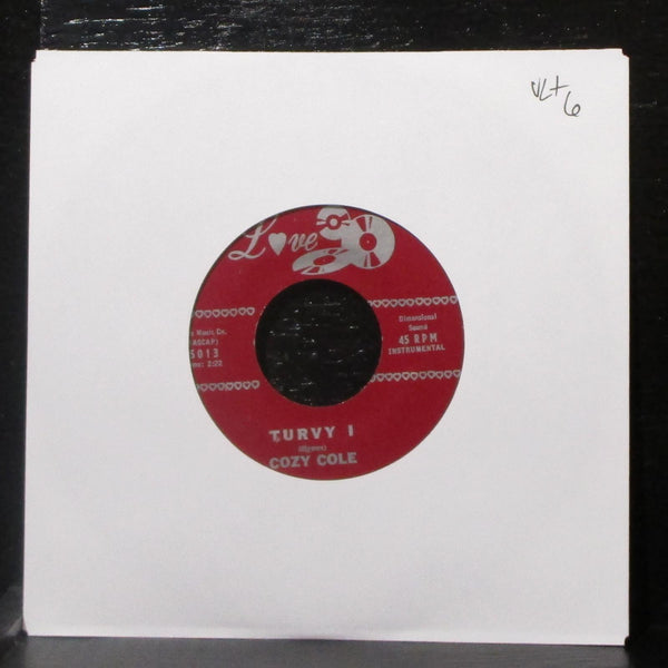 Cozy Cole - Turvy I / Turvy II 7" VG+ Vinyl 45 Love 5013 USA 1958 - Shuga Records