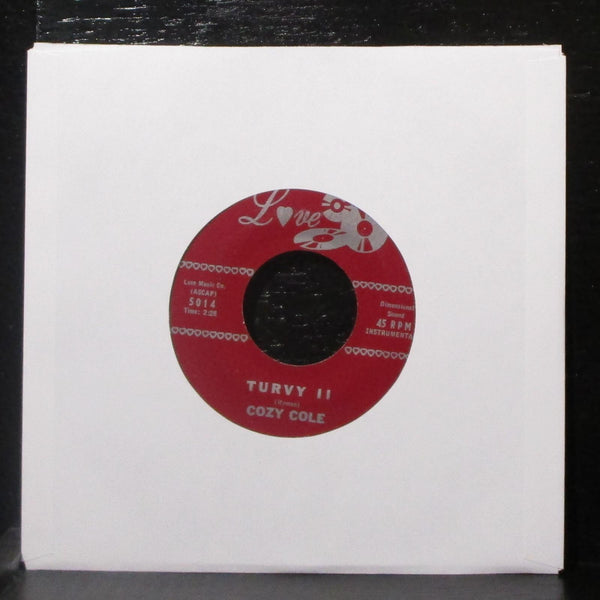 Cozy Cole - Turvy I / Turvy II 7" VG+ Vinyl 45 Love 5013 USA 1958 - Shuga Records
