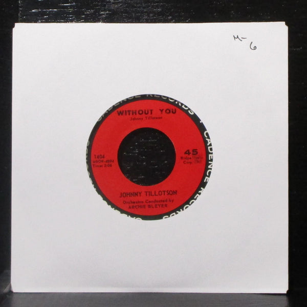 Johnny Tillotson - Without You / Cutie Pie 7" Mint- Vinyl 45 Cadence 1404 USA - Shuga Records