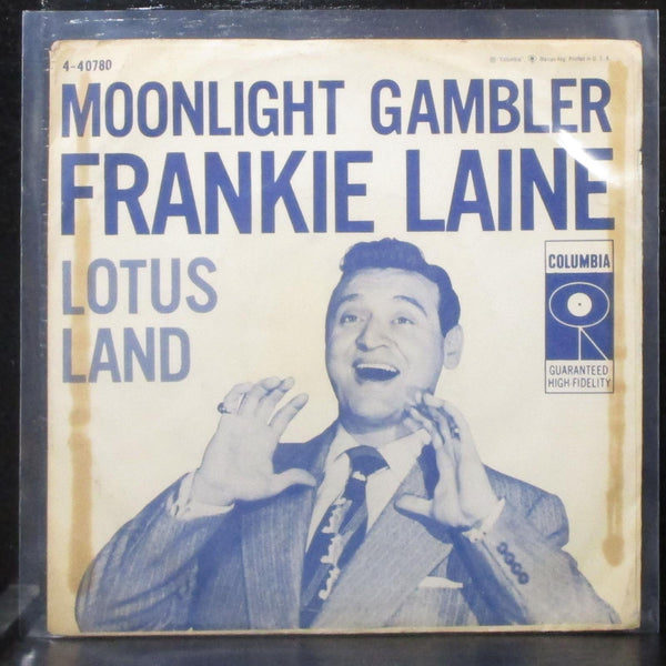 Frankie Laine - Moonlight Gambler / Lotus Land 7" VG+ picture sleeve Columbia - Shuga Records
