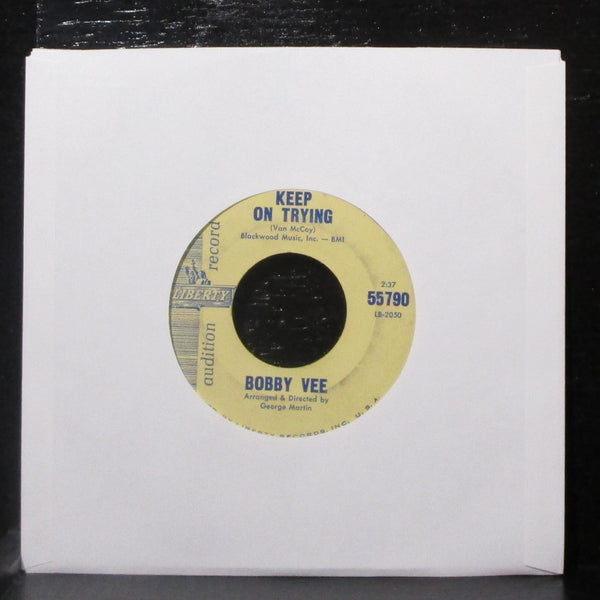 Bobby Vee - Keep On Trying 7" VG Promo Vinyl 45 Liberty 55790 USA 1965 - Shuga Records