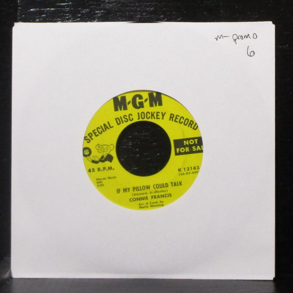 Connie Francis - If My Pillow Could Talk 7" Mint- Promo Vinyl 45 MGM K 13143 USA - Shuga Records
