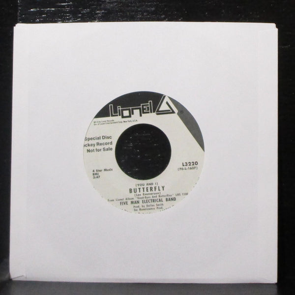 Five Man Electrical Band - Absolutely Right 7" Mint- Promo Vinyl 45 Lionel L3220 - Shuga Records