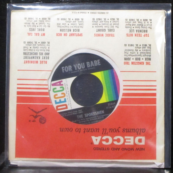 The Spokesmen - The Dawn Of Correction / For You Babe 7" Mint- Vinyl 45 Decca - Shuga Records