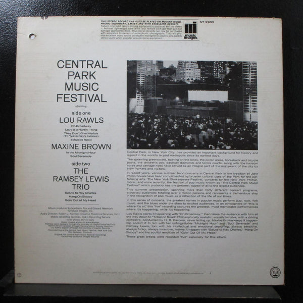 Lou Rawls/Maxine Brown/Ramsey Lewis - Central Park Music Festival LP VG+ ST-2933 - Shuga Records