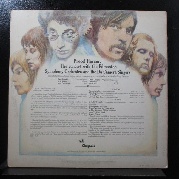 Procol Harum - Live In Concert w/ Edmonton Symphony Orchestra LP VG+ SP-4335 1st - Shuga Records