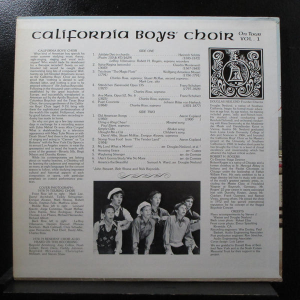 California Boys' Choir - On Tour (Volume One) LP Mint- AEA-1279 USA 1979 Record - Shuga Records