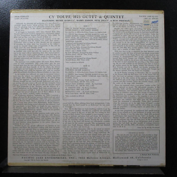 Cy Tuff - His Octet & Quintet LP VG PJ-1211 Mono 1956 Pacific Jazz Vinyl Record - Shuga Records