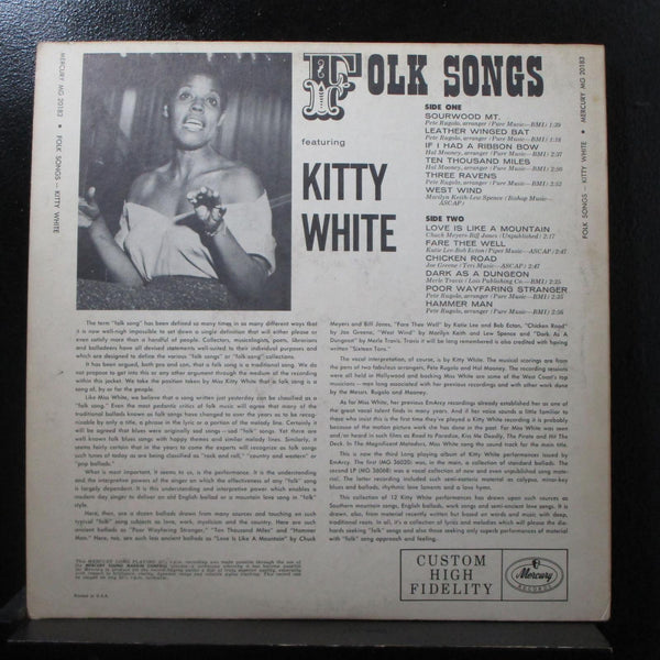 Kitty White - And Now For Your Musical Enjoyment LP VG+ MG-20183 Mono 1957 Vinyl - Shuga Records
