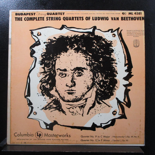 Budapest String Quartet - String Quartets Of Beethoven Vol 2 LP Mint- SL173 6i - Shuga Records