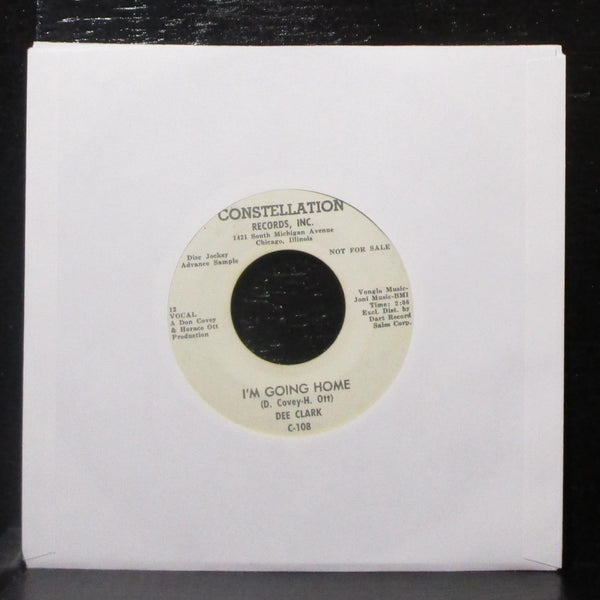 Dee Clark - Crossfire Time / I'm Going Home 7" VG+ Promo 45 Constellation C-108 - Shuga Records