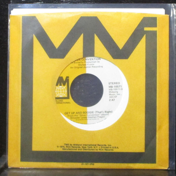 Silver Convention - Get Up And Boogie / Son Of A Gun 7" Mint- Vinyl 45 MB-10571 - Shuga Records