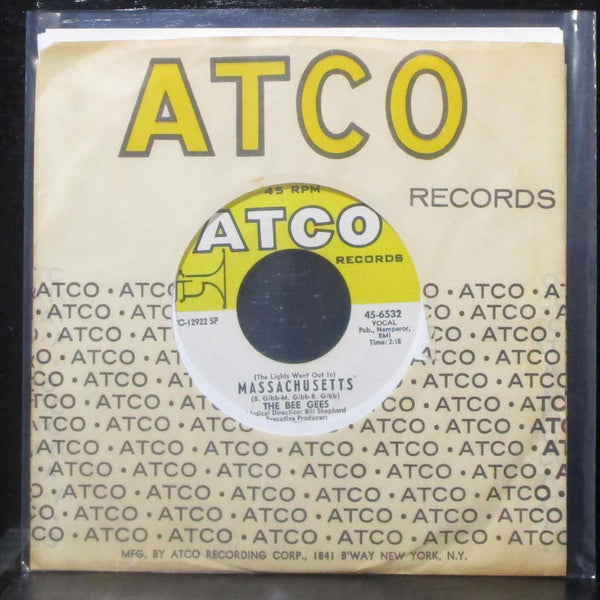 The Bee Gees - Massachusetts / Sir Geoffrey Saved The World 7" Mint- 45 SP lbl - Shuga Records
