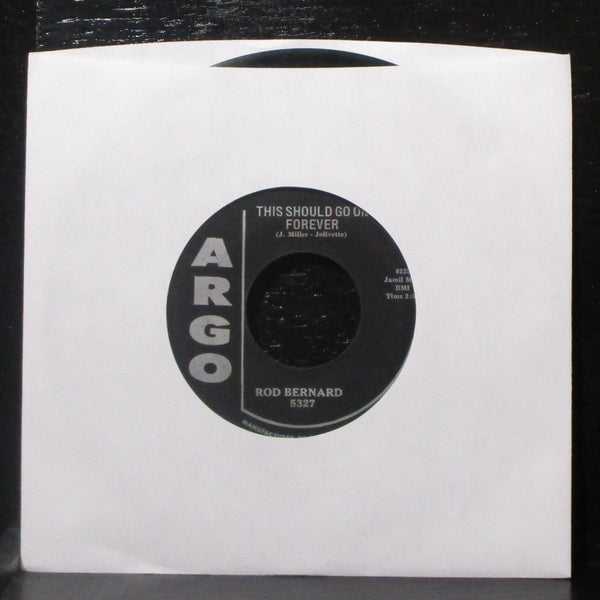 Rod Bernard - This Should Go On Forever / Pardon, Mr. Gordon 7" VG+ Vinyl 45 - Shuga Records