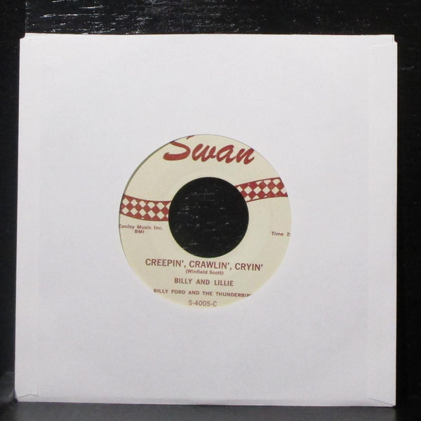 Billy & Lillie - Happiness / Creepin', Crawlin', Cryin' 7" Mint- 45 Swan lbl var - Shuga Records