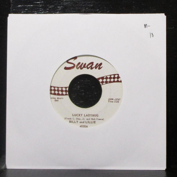 Billy & Lillie - Lucky Ladybug / I Promise You 7" Mint- Vinyl 45 Swan S4020 USA - Shuga Records