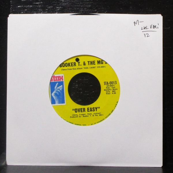 Booker T. & The MG's - Hang 'Em High / Over Easy 7" Mint- Vinyl 45 Stax lbl var - Shuga Records