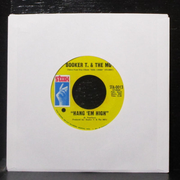 Booker T. & The MG's - Hang 'Em High / Over Easy 7" Mint- Vinyl 45 Stax lbl var - Shuga Records