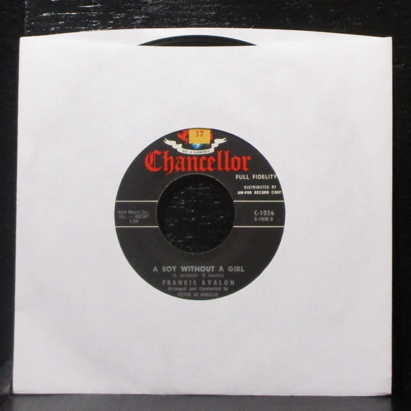 Frankie Avalon - Bobby Sox To Stockings 7" Mint- Vinyl 45 Chancellor black lbl - Shuga Records