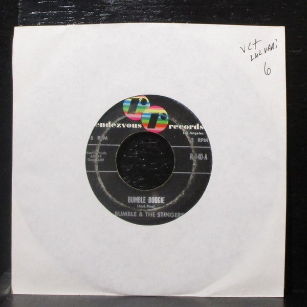 B. Bumble & Stingers - Bumble Boogie / School Day Blues 7" VG+ Vinyl 45 lbl var - Shuga Records