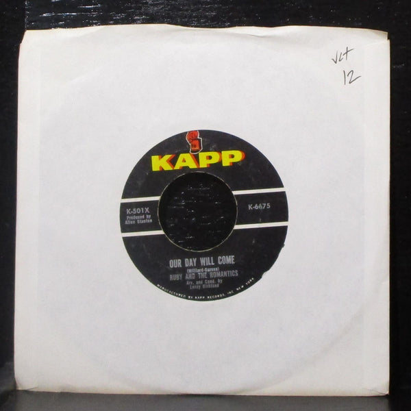 Ruby & The Romantics - Our Day Will Come / Moonlight & Music 7" VG+ Vinyl 45 - Shuga Records