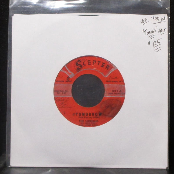 The Shirelles - Tomorrow / Boys 7" VG+ 1st Vinyl 45 Scepter 1211 USA 1960 - Shuga Records