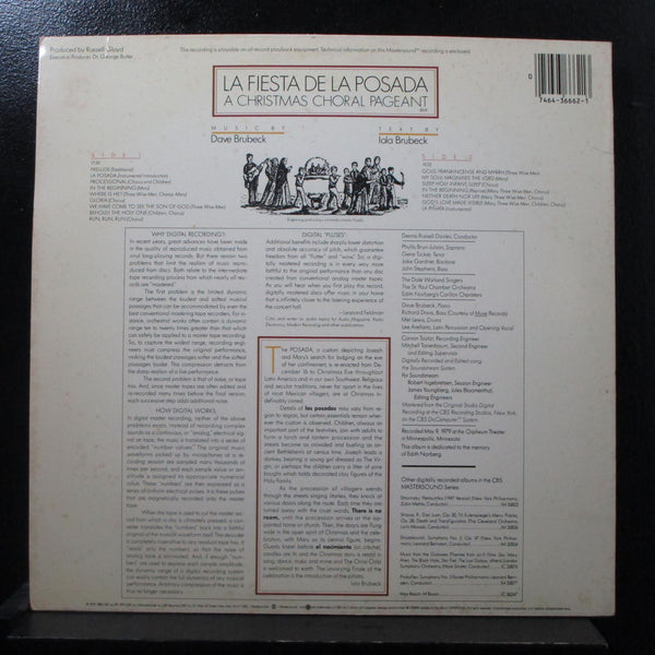 Dave Brubeck - La Fiesta De La Posada - Mint- LP Record 1979 CBS Mastersound USA Vinyl - Jazz / Latin Jazz / Classical - Shuga Records