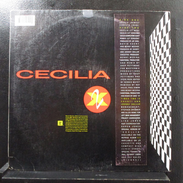 Times Two - Cecilia 12" Mint- 0-20951 USA 1988 Vinyl Record Misprint Side-B - Shuga Records