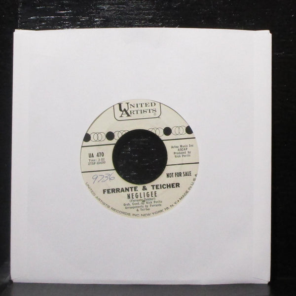 Ferrante & Teicher - Negligee / Lisa 7" VG+ Promo Vinyl 45 UA 470 USA 1962 - Shuga Records