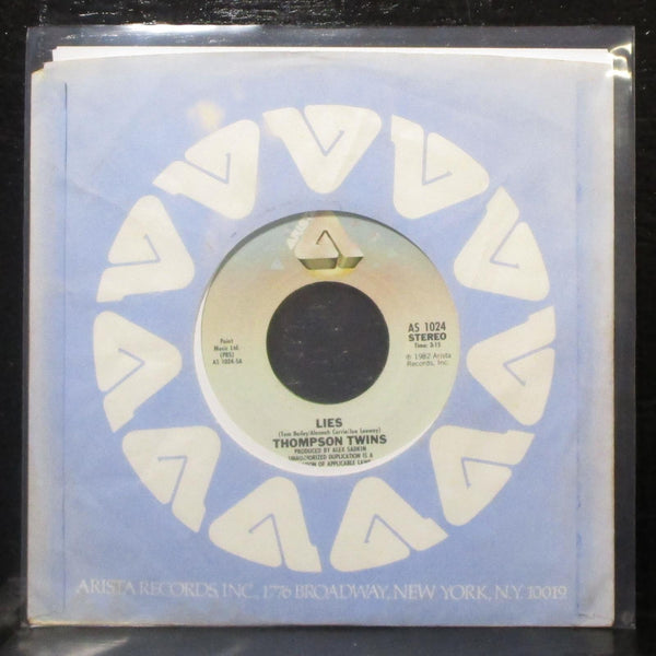 Thompson Twins - Lies / Beach Culture 7" Mint- Vinyl 45 Arista AS 1024 USA 1982 - Shuga Records