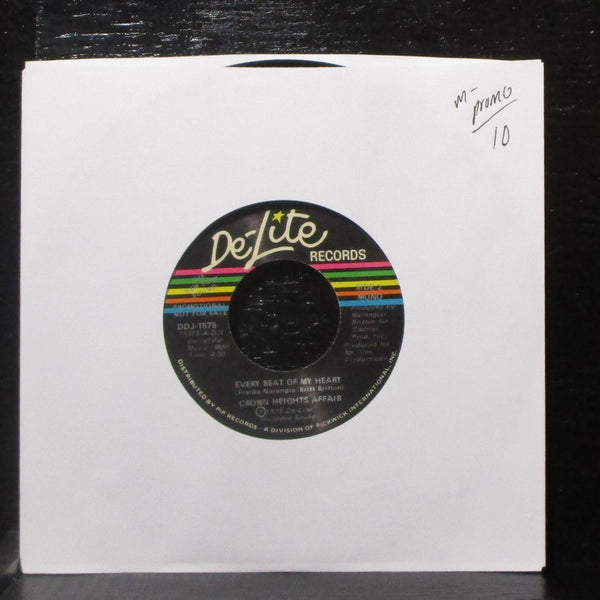 Crown Heights Affair - Every Beat Of My Heart 7" Mint- Promo Vinyl 45 DDJ-1575 - Shuga Records