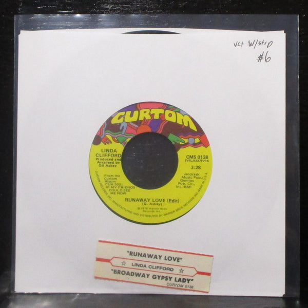 Linda Clifford - Runaway Love / Broadway Gypsy Lady 7" VG+ Vinyl 45 Curtom 1978 - Shuga Records