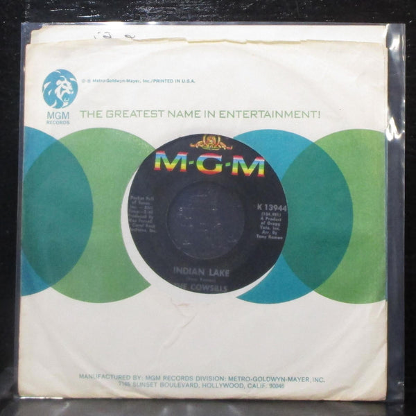 The Cowsills - Indian Lake / Newspaper Blanket 7" VG+ Vinyl 45 MGM lbl var - Shuga Records