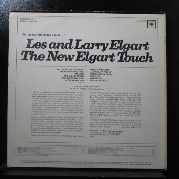 Les And Larry Elgart - The New Elgart LP VG+ CL 2301 Mono Promo Vinyl Record - Shuga Records