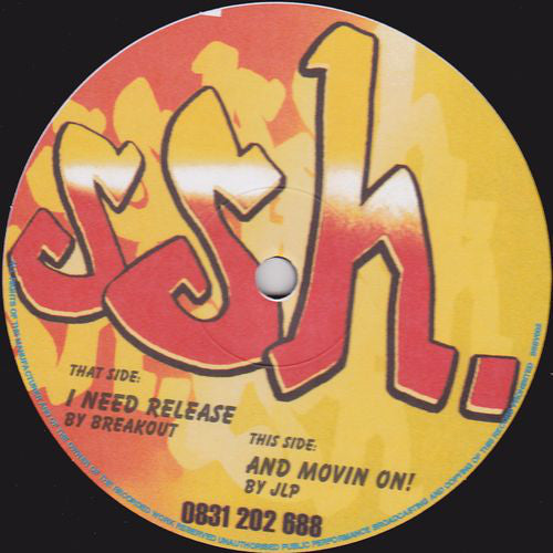 Breakout / JLP ‎– I Need Release / And Movin On! - VG- (Low Grade) 12" SIngle UK Import 1990's - House