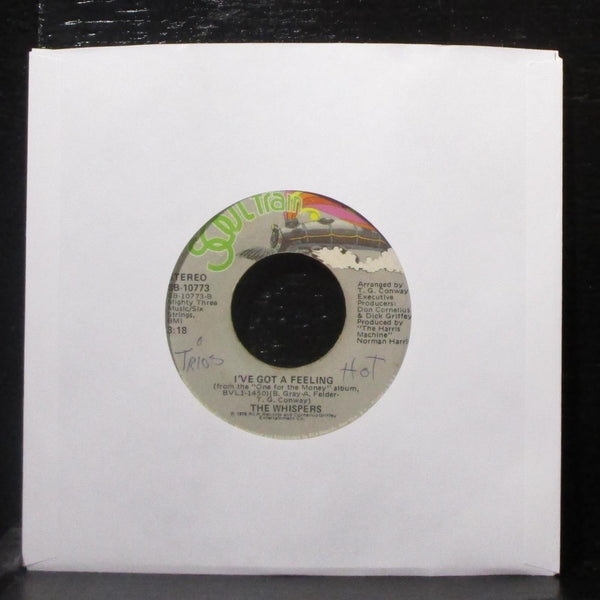 The Whispers - Living Together / I've Got A Feeling 7" VG+ Vinyl 45 Soul Train - Shuga Records