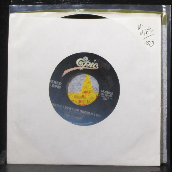 The Clash - Should I Stay Or Should I Go / Inoculated City 7" Mint- 45 Epic 1982 - Shuga Records
