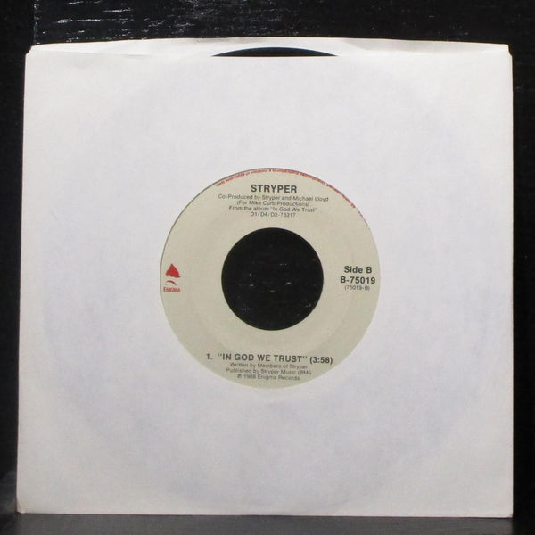 Stryper - Always There For You / In God We Trust 7" VG+ Vinyl 45 Enigma B-75019 - Shuga Records
