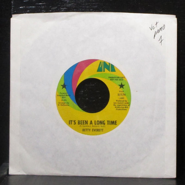 Betty Everett - It's Been A Long Time / Just A Man's Way 7" VG+ Promo Vinyl 45 - Shuga Records