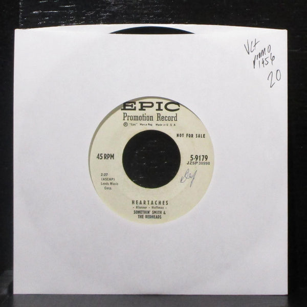 Somethin' Smith & Redheads - Heartaches / Cecilia 7" VG+ Promo Vinyl 45 Epic - Shuga Records