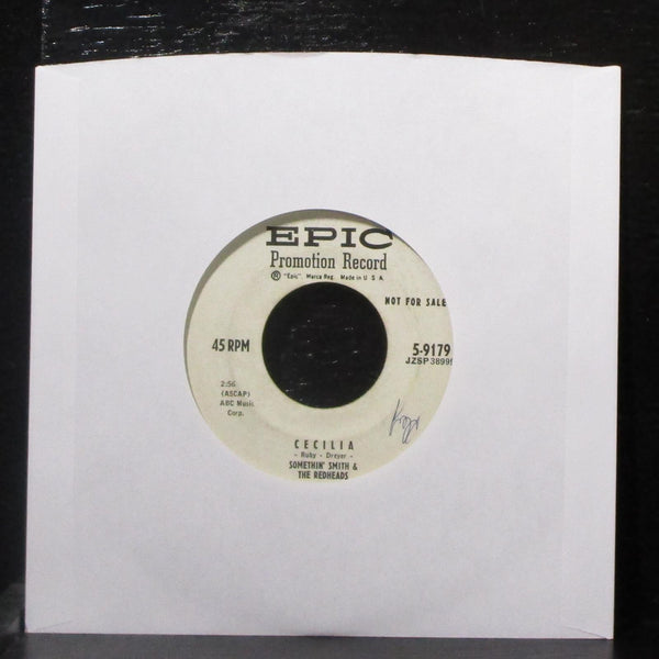 Somethin' Smith & Redheads - Heartaches / Cecilia 7" VG+ Promo Vinyl 45 Epic - Shuga Records