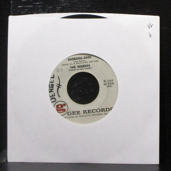 The Regents - Barbara-Ann / I'm So Lonely 7" VG Vinyl 45 Gee G-1065 USA 1961 - Shuga Records