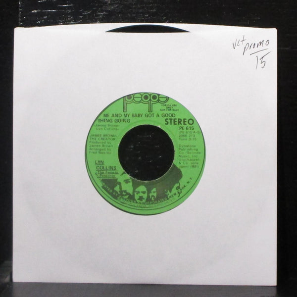 Lyn Collins - Me And My Baby Got A Good Thing Going 7" VG+ Promo Vinyl 45 PE 615 - Shuga Records